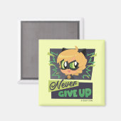 Chibi Cat Noir geeft nooit op Magneet (Voorkant / Achterkant)