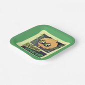 Chibi Cat Noir geeft nooit op Papieren Bordje (Gebogen)