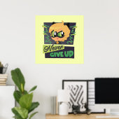 Chibi Cat Noir geeft nooit op Poster (Thuiskantoor)