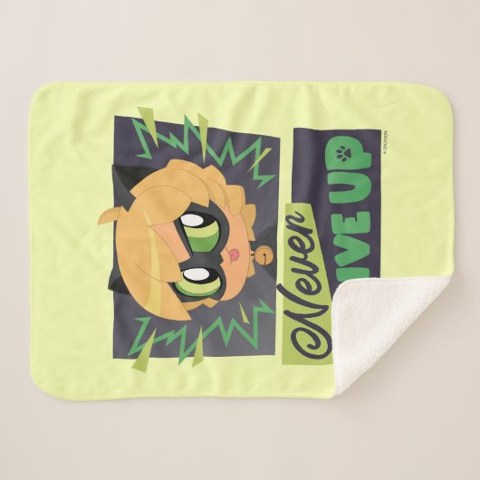 Chibi Cat Noir geeft nooit op Sherpa Deken (Voorkant (horizontaal))