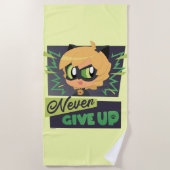 Chibi Cat Noir geeft nooit op Strandlaken (Voorkant)