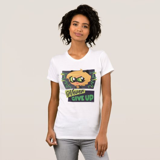 Chibi Cat Noir geeft nooit op T-shirt (Voorkant volledig)