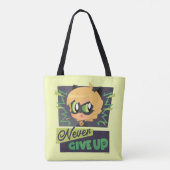 Chibi Cat Noir geeft nooit op Tote Bag (Achterkant)
