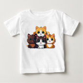 Chibi Cat Squad Sticker – Adorable Furry Friends C (Voorkant)