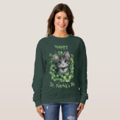 Chibi Cat St. Patrick’s Day Sweatshirt (Voorkant volledig)