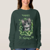 Chibi Cat St. Patrick’s Day Sweatshirt (Voorkant)