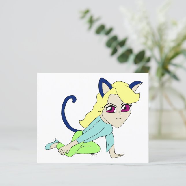 chibi catgirl (Staand voorkant)