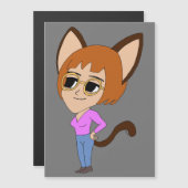 chibi catgirl (Voorkant / Achterkant)