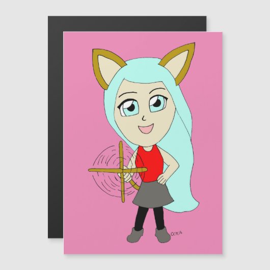chibi catgirl (Voorkant / Achterkant)