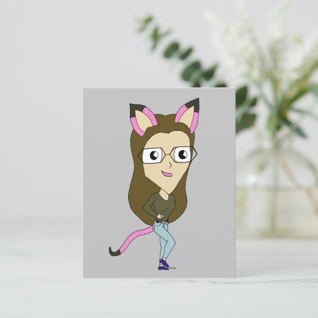 chibi catgirl (Staand voorkant)
