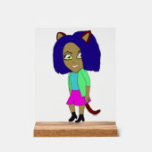 chibi catgirl acryl bord (Voorkant)