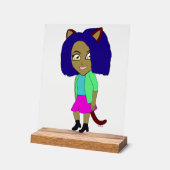 chibi catgirl acryl bord (Hoek)
