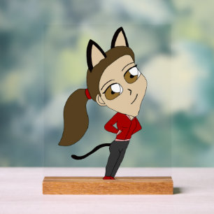 chibi catgirl acryl bord