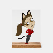 chibi catgirl acryl bord (Voorkant)