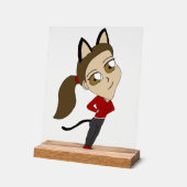 chibi catgirl acryl bord (Hoek)