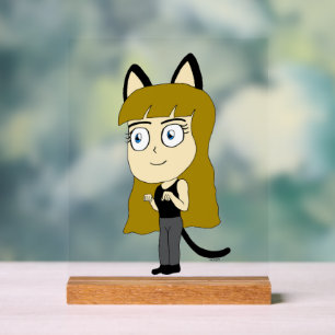 chibi catgirl acryl bord
