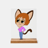 chibi catgirl acryl bord (Voorkant)