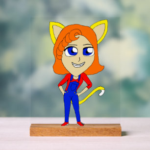 chibi catgirl acryl bord