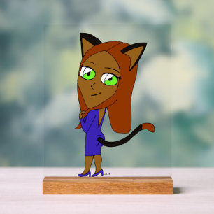 chibi catgirl acryl bord