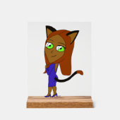 chibi catgirl acryl bord (Voorkant)