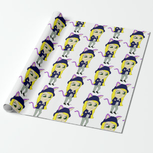chibi catgirl cadeaupapier