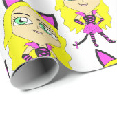chibi catgirl cadeaupapier (Rol Hoek)