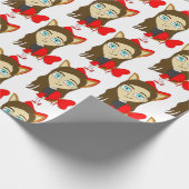 chibi catgirl cadeaupapier (Hoek)