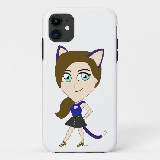 chibi catgirl Case-Mate iPhone case (Achterkant)