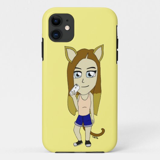 Chibi Catgirl Case-Mate iPhone Case (Achterkant)