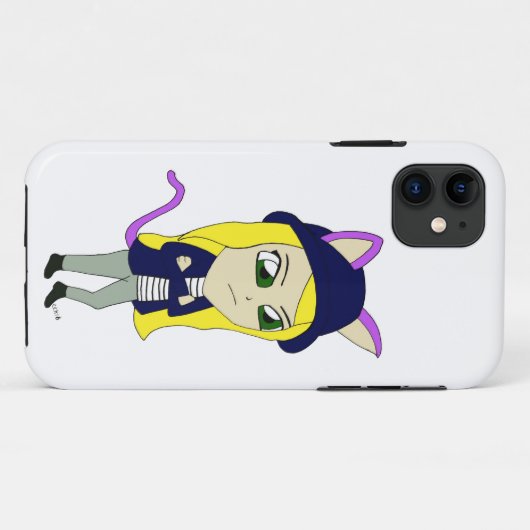 chibi catgirl Case-Mate iPhone case (Achterkant (horizontaal))