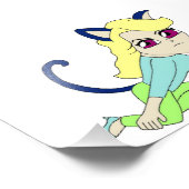 chibi catgirl foto afdruk (Hoek)