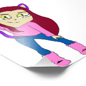 chibi catgirl foto afdruk (Hoek)