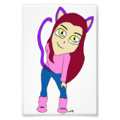 chibi catgirl foto afdruk (Voorkant)