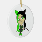chibi catgirl keramisch ornament (Rechts)