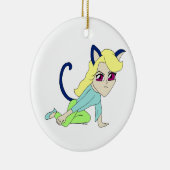 chibi catgirl keramisch ornament (Rechts)