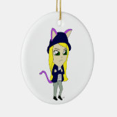 chibi catgirl keramisch ornament (Rechts)