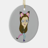 chibi catgirl keramisch ornament (Rechts)