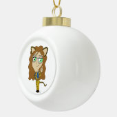 chibi catgirl keramische bal ornament (Rechts)