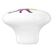 chibi catgirl keramische knop (Zijkant)