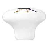 chibi catgirl keramische knop (Zijkant)