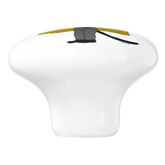 chibi catgirl keramische knop (Zijkant)