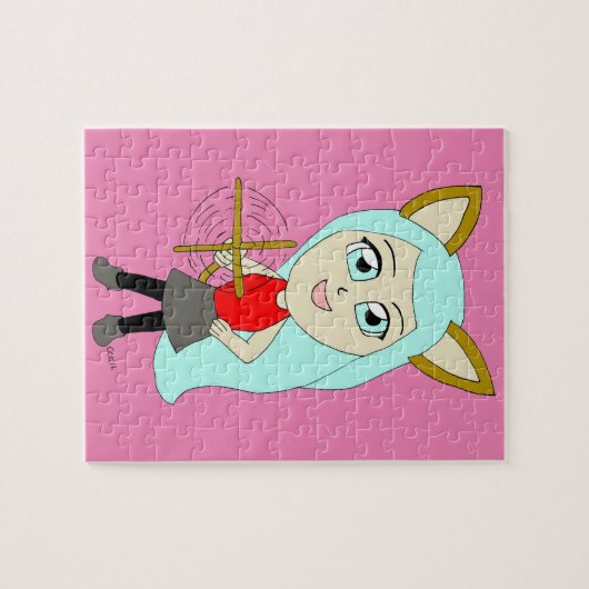 chibi catgirl legpuzzel (Horizontaal)