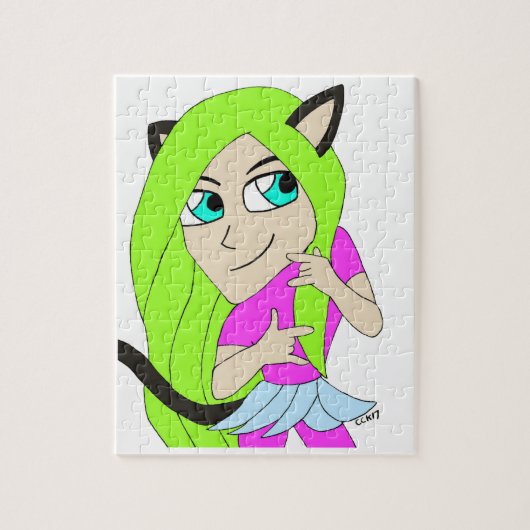 chibi catgirl  legpuzzel (Verticaal)