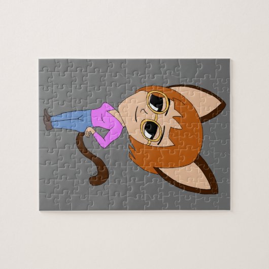 chibi catgirl  legpuzzel (Horizontaal)