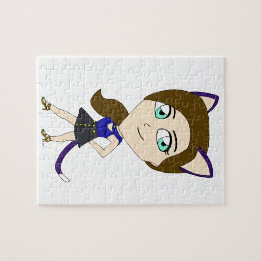 chibi catgirl  legpuzzel (Horizontaal)