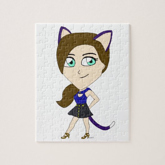 chibi catgirl  legpuzzel (Verticaal)