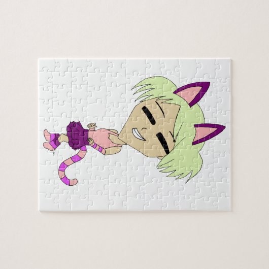 chibi catgirl  legpuzzel (Horizontaal)