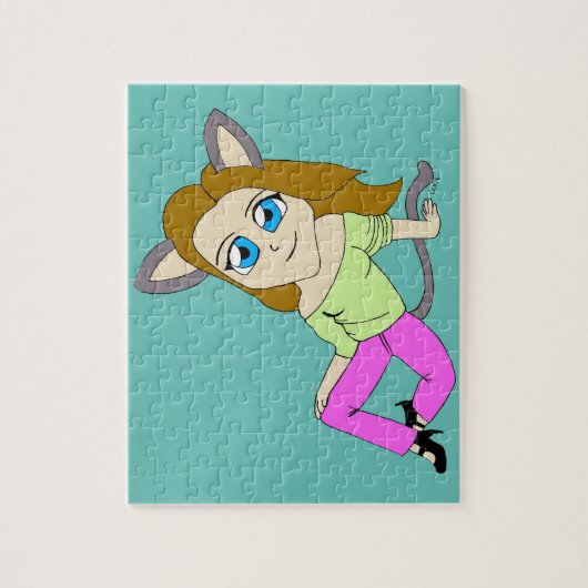 chibi catgirl  legpuzzel (Verticaal)