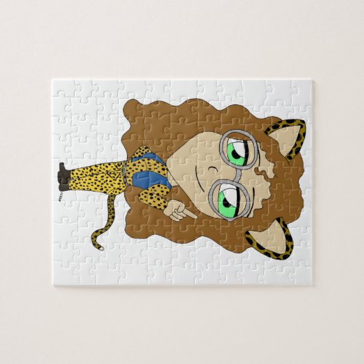 chibi catgirl  legpuzzel (Horizontaal)