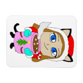 chibi catgirl magneet (Horizontaal)